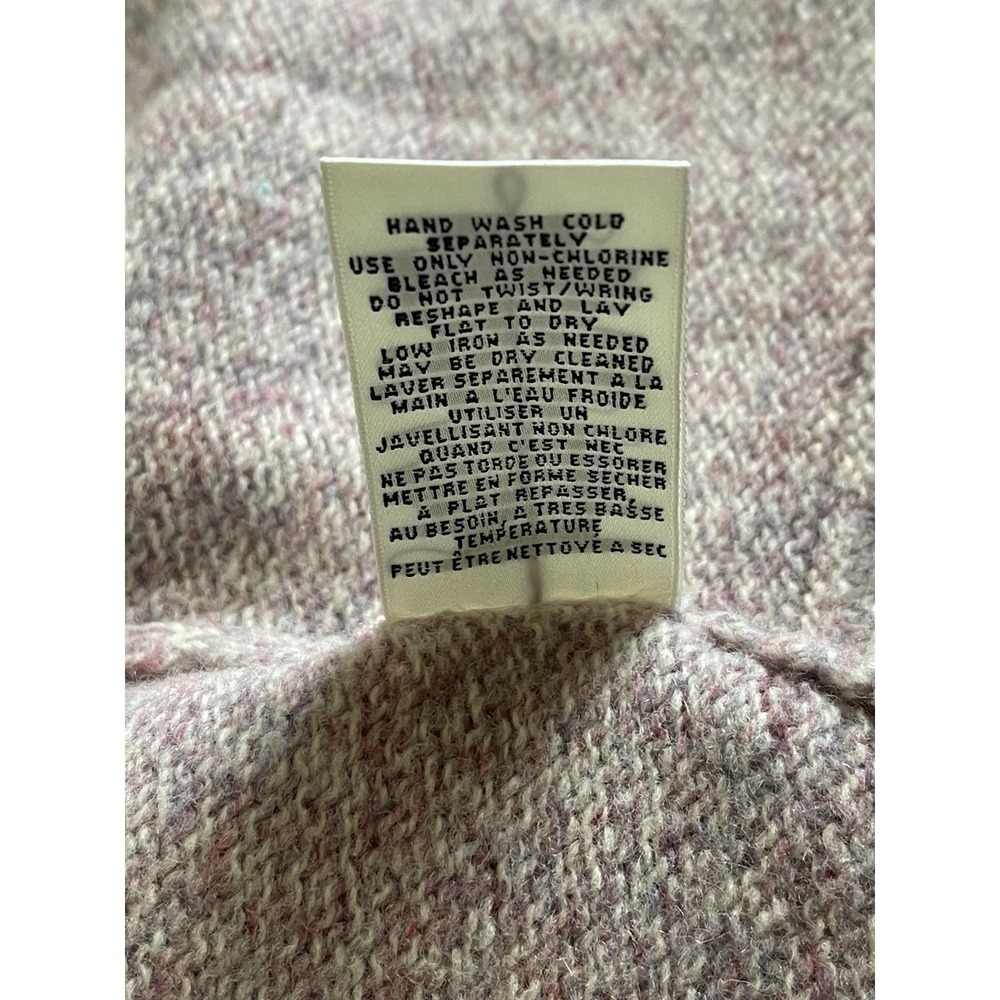 Anthropologie Womens Puff Shoulder Tokyo Map Cardigan Medium Pink Sweater Wool - Picture 7 of 9